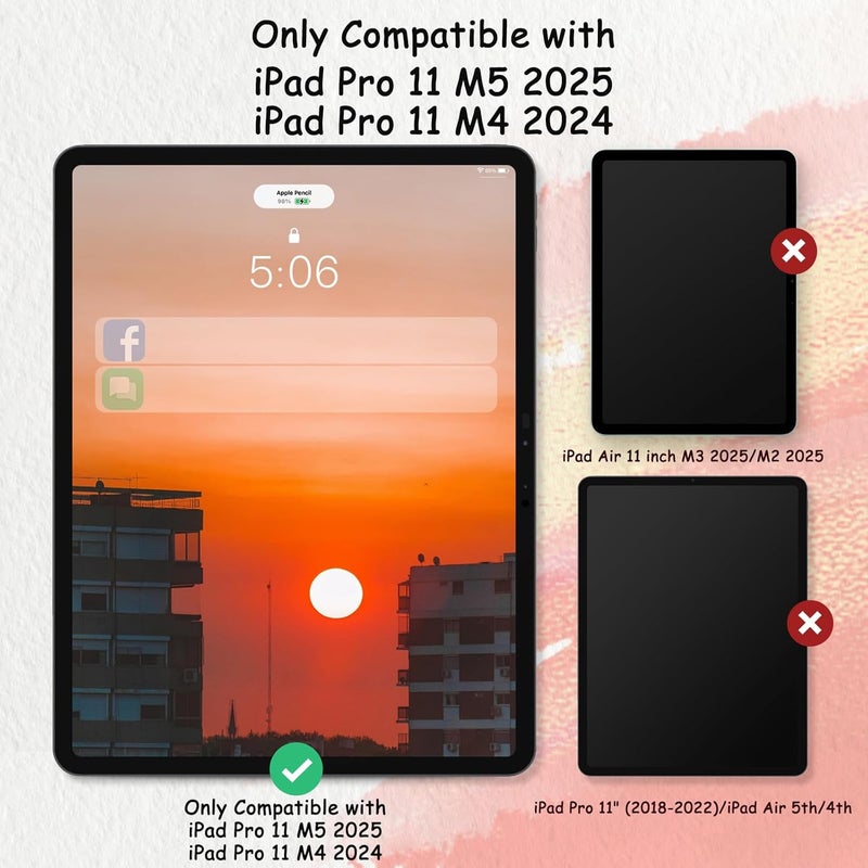 bersem 2 Pack New Paperfeel Screen Protector Compatible with iPad Pro 11 Inch M5 2025 / M4 2024, Matte PET Film for Paper Art Writing, Friendly, Anti-Glare, Case Friendly, Easy Installation - Image 2